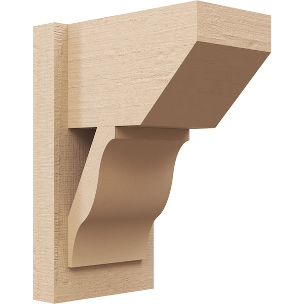 Ekena Millwork 8-in W x 12-in D x 16-in H Funston Slat Rough Cedar Woodgrain TimberThane Outlooker, Primed Tan OUTUR080X12X16FST24RCPR - main